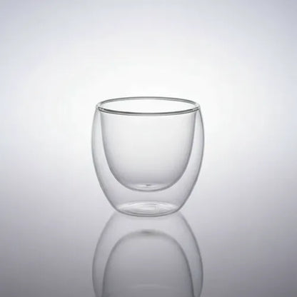 Pack 4 Tazas De Vidrio Doble Pared 250 Ml Transparente