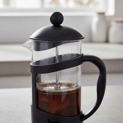 Cafetera Prensa Francesa 1000ml Vidrio Acero Café Té Manual Negro