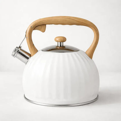 Tetera Acero Inoxidable Silbante 3 Litros Blanco Blanco