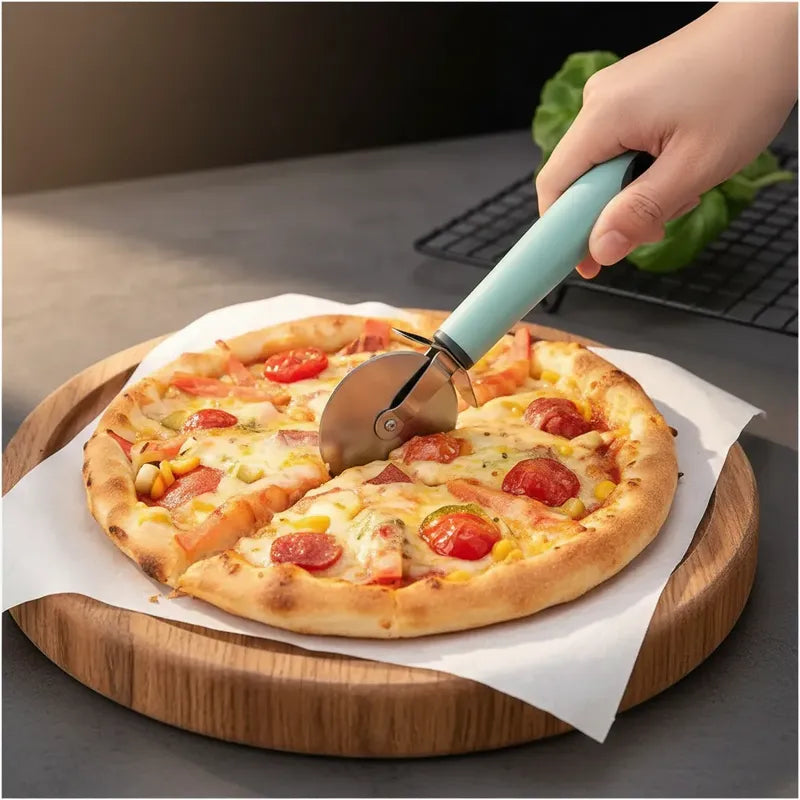 Cortador De Pizza Acero Inoxidable Verde Menta