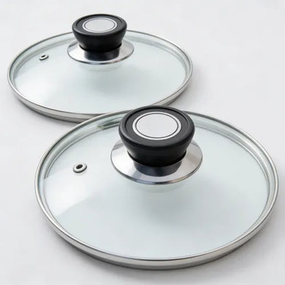 Pack 2tapa De Cristal 16 Cm Para Sartén, Ollas Vidrio