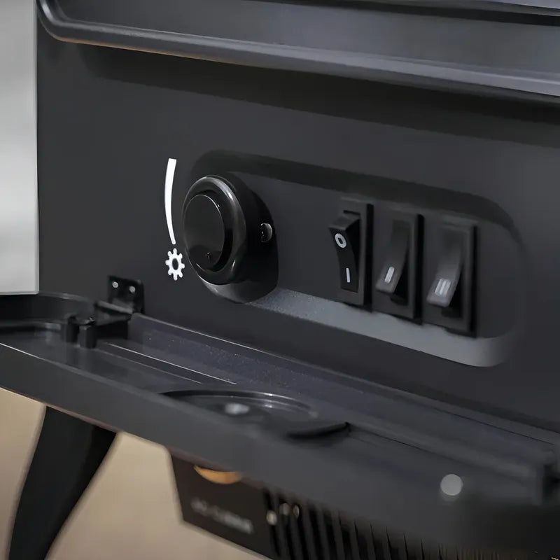 Estufa Eléctrica Recco Chimenea Eléctrica Ptc 1800w Negro