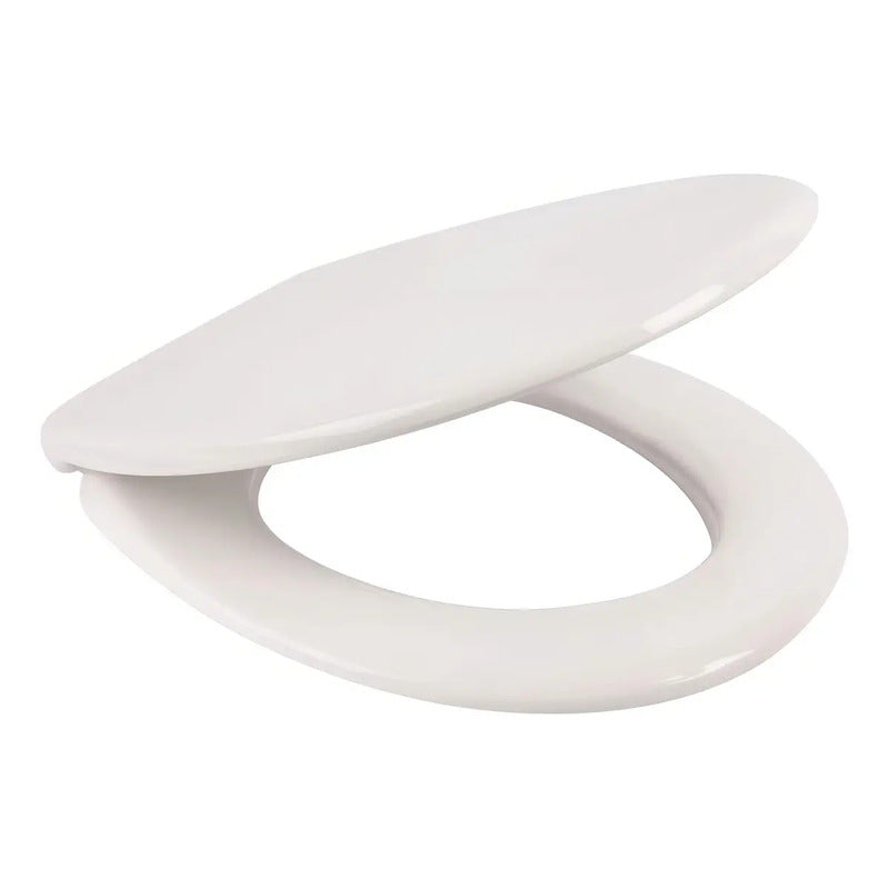 Tapa Para Inodoro Redonda Plástico Blanco Casa Miel Con Tapa Blanco