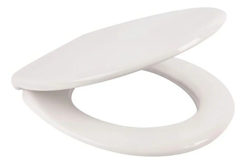 Tapa Para Inodoro Redonda Plástico Blanco Casa Miel Con Tapa Blanco