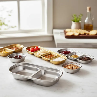 Pack 3 Pocillos Salsas Acero Inoxidable Dip Cocina Acero Inoxidable
