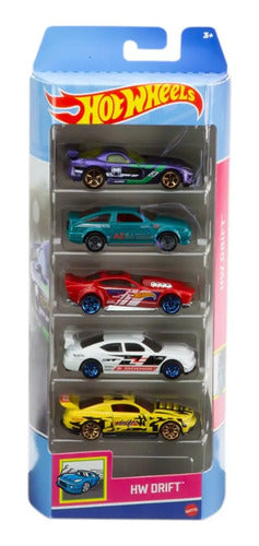 Kit De 5 Cochecitos Hot Wheels Drift Pack 2023 1806, Mattel Multicolor