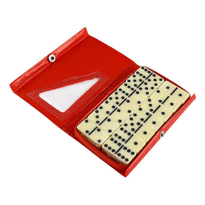 Juego De Seis Dominó Doble Juego De Bloques Clásicos Rojo