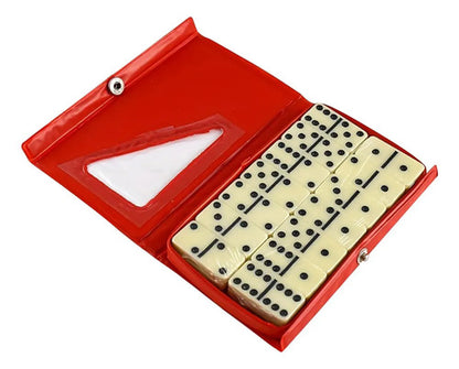 Juego De Seis Dominó Doble Juego De Bloques Clásicos Rojo