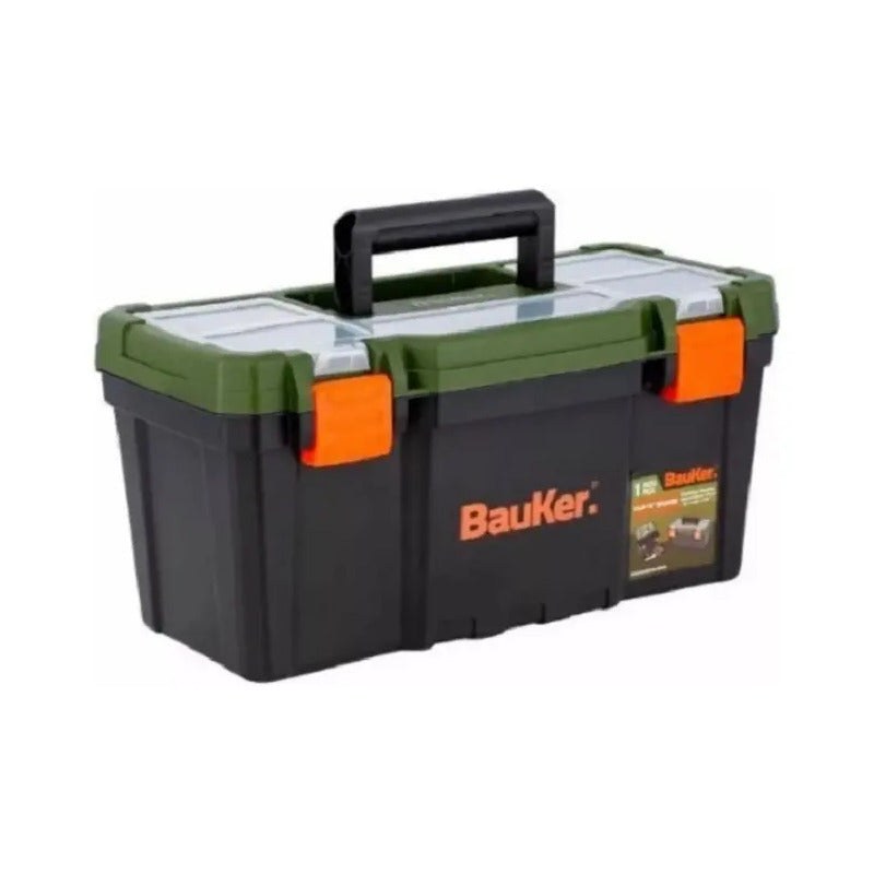 Caja De Herramientas 16 Pulgadas Bauker Color Verde