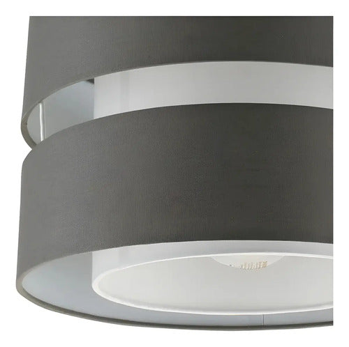 Lámpara De Colgar Tela 1 Luz E27 Beige