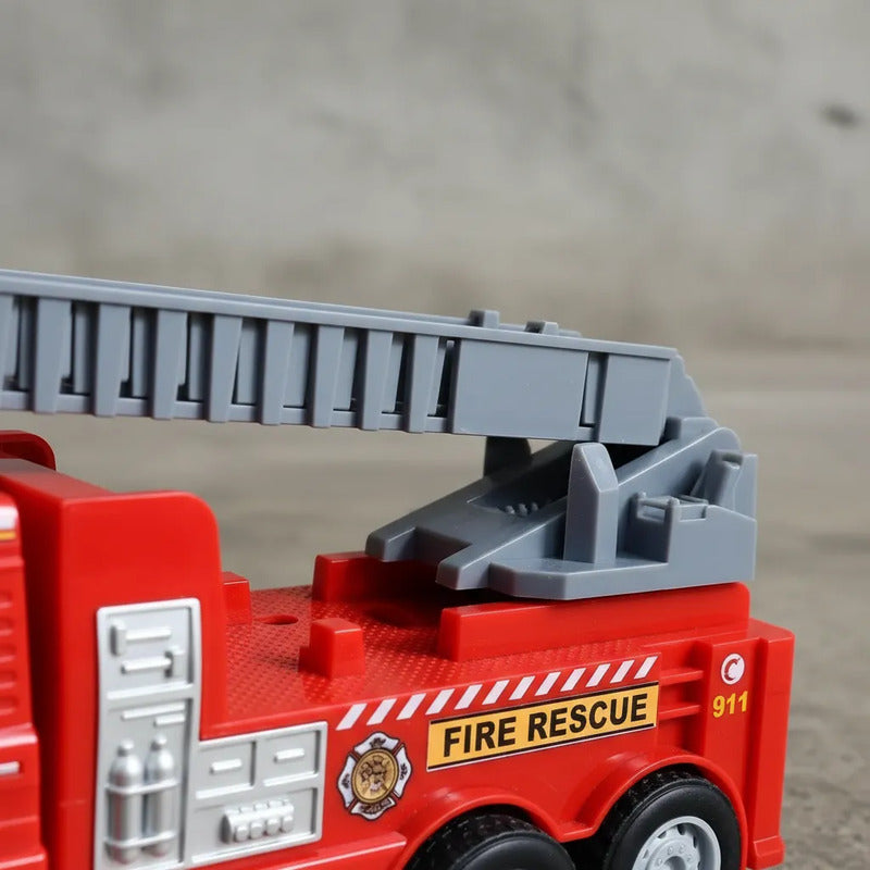 Camion De Bombero Con Luces Y Sonido Bombero Rojo