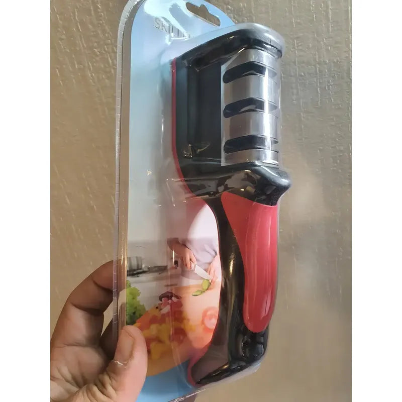 Afilador De Cuchillos Tijeras De 3 Filos De Acero Inoxidable