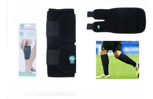 Rodillera Venda Deportiva Soporte Compresión Velcro Rodilla Negro S/xl