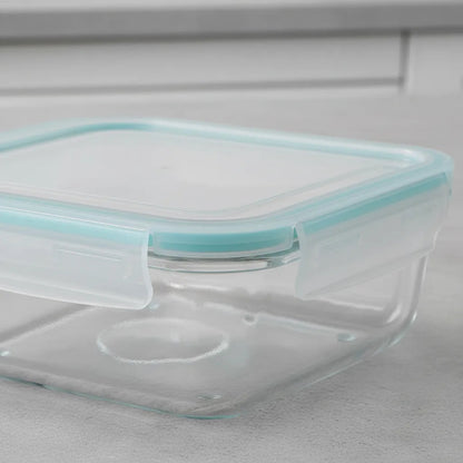 Pack 4 Tupper Hermético Vidrio 370ml Transparente