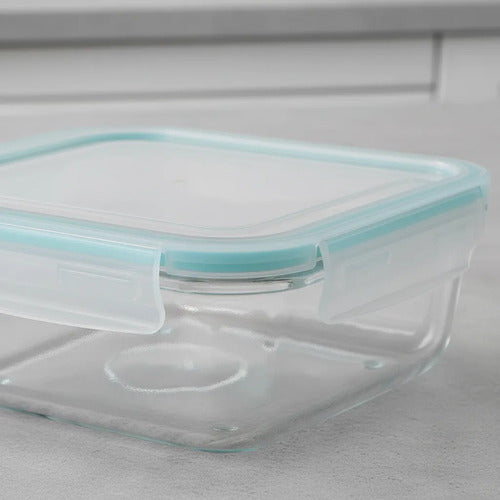 Pack 4 Tupper Hermético Vidrio 370ml Transparente