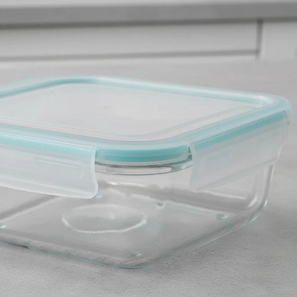 Pack 4 Tupper Hermético Vidrio 370ml Transparente