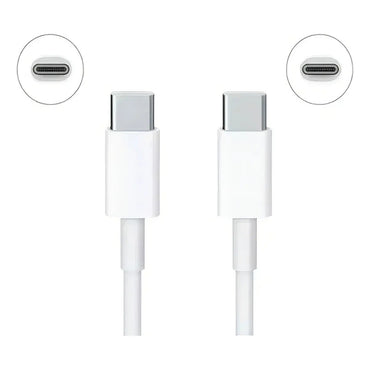 Cable Usb Tipo C A Usb Tipo C Carga Rápida Reforzado Color Blanco - imagen 2