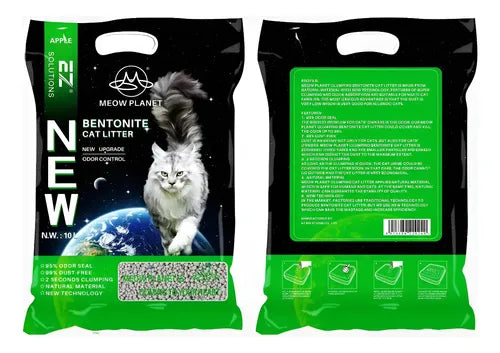 Arena Sanitaria Aglutinante Gato 8kg Bentonita Manzana 24 Kg