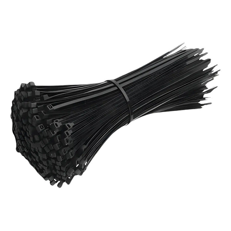 Precintos Plasticos Nylon 100 Unidades 2.5mm X 200mm (20cm) Negro