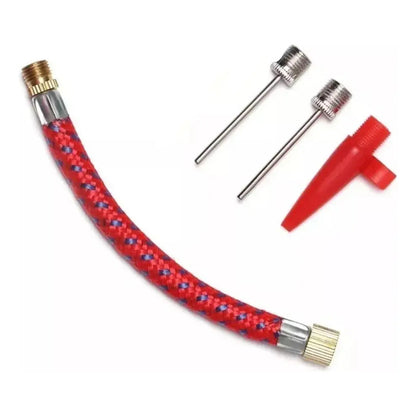 Kit De 5 Piezas Agujas De Inflar Balones Llana Bicicleta Rojo