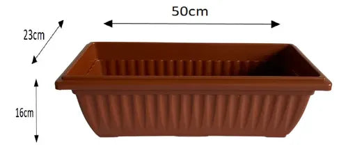 Macetero Tipo Jardinera Colonial. 50cm Bordeo