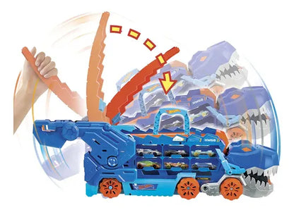 Hot Wheels City Pista De Juguete Súper Remolque De T-rex Color Multicolor