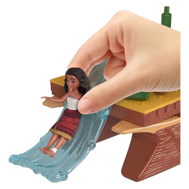 Canoa De Aventura Moana Mattel 60 Cm Con Muñeca Y Marrón