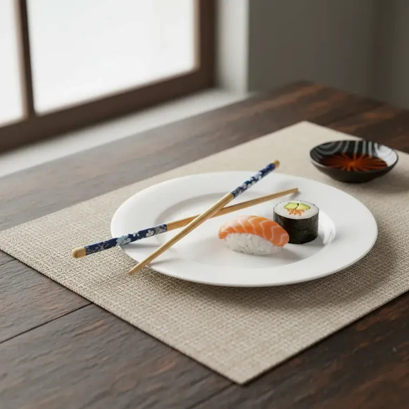 Palillos Chinos En Madera 4 Pares (8 Palillo) Sushi Madera