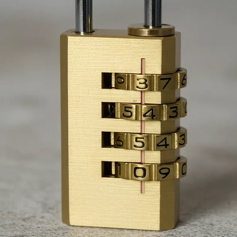 Candado Con Clave Combinacion 35mm Seguridad Color Dorado Dorado