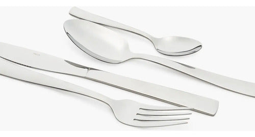 Set De Cubiertos Clásica Acero Inoxidable 24 Piezas Mica Plateado