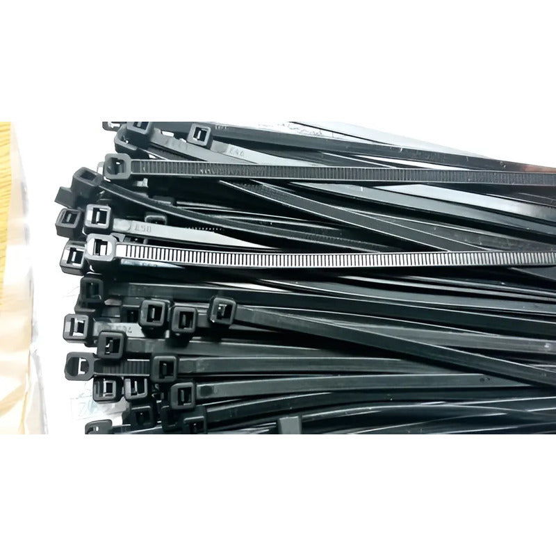 Precintos Plasticos Nylon 100 Unidades 2.5mm X 200mm (20cm) Negro