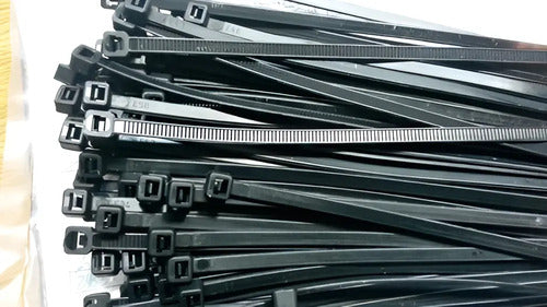 Precintos Plasticos Nylon 100 Unidades 2.5mm X 200mm (20cm) Negro