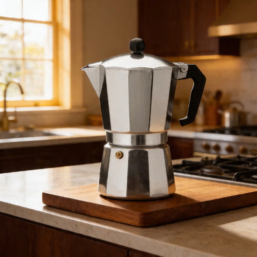 Cafetera Fantuzzi Luna 6 Tazas Automática Italiana