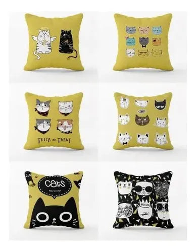 Pack X6 Fundas De Cojines 45x45 Cm, Súper Suaves- Reno Reno