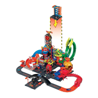 Hot Wheels City Garage Estacionamiento De Vehiculos Color Multicolor