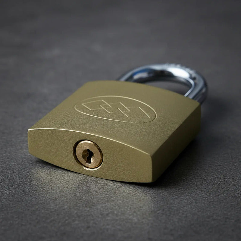 Candado 50mm Dorado Con 3 Llaves Seguridad Reforzado Puerta Dorado