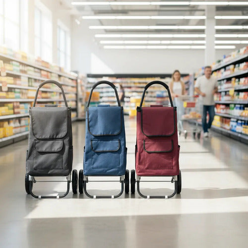 Carrito De Compras Plegable 55 Litros Carro Varios