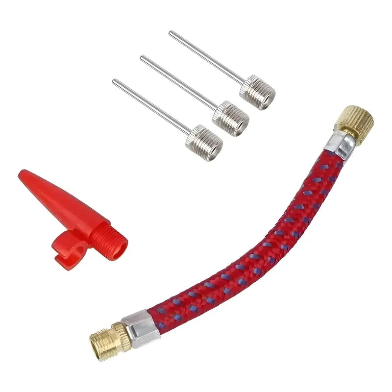 Kit De 5 Piezas Agujas De Inflar Balones Llana Bicicleta Rojo