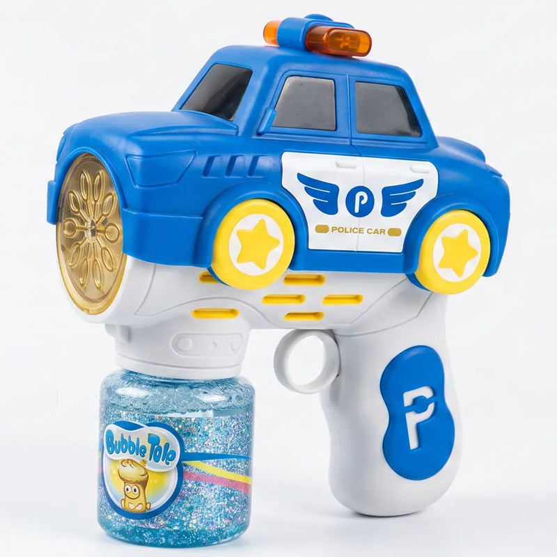 Lanza  Burbujas Police Para Niños Automática Azul