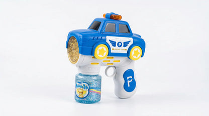 Lanza  Burbujas Police Para Niños Automática Azul