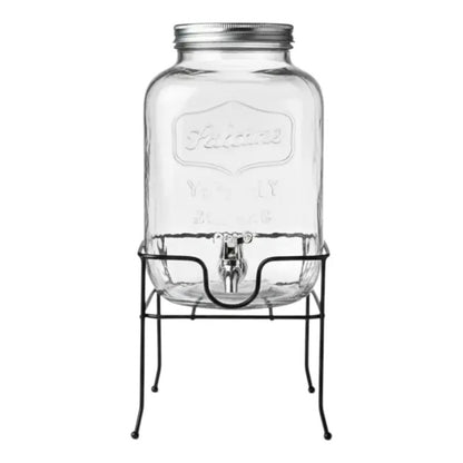 Dispensadores De Vidrio Para Bebidas Y Jugos Con Atril 5lts Vidrio