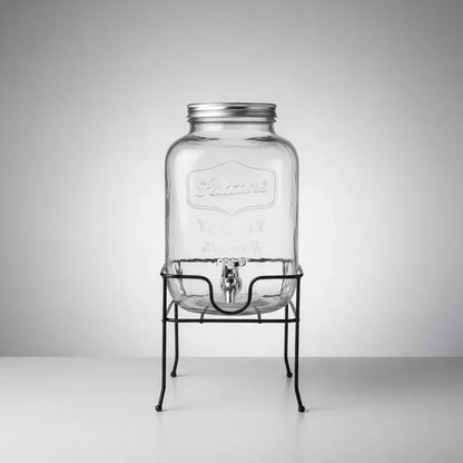 Dispensadores De Vidrio Para Bebidas Y Jugos Con Atril 8lts Vidrio