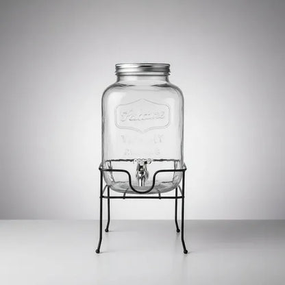 Dispensadores De Vidrio Para Bebidas Y Jugos Con Atril 8lts Vidrio