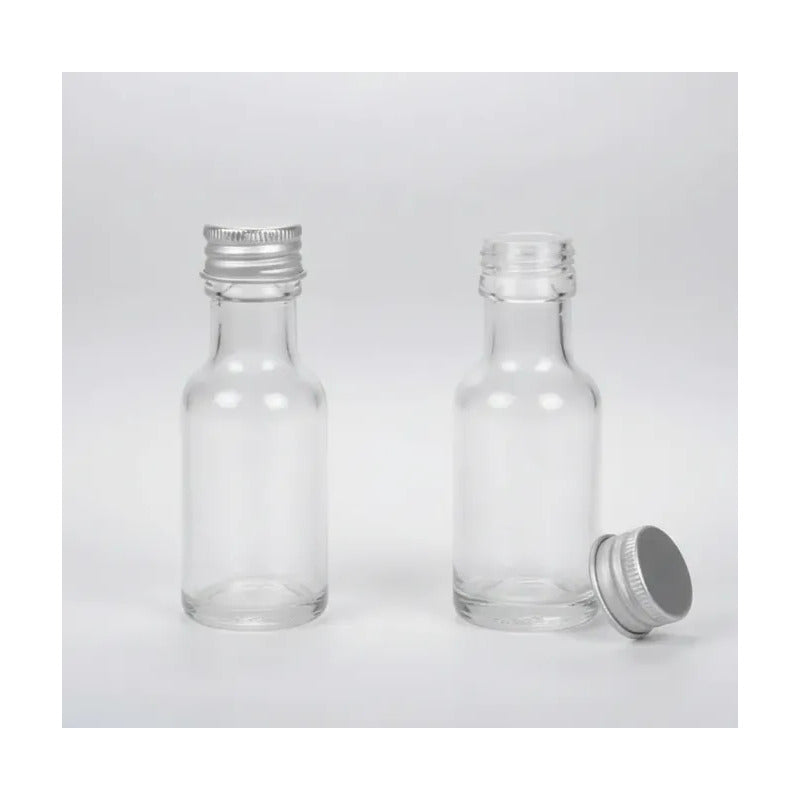 Pack 24 Botellas De Vidrio Ideal Para Aceite O Esencias Transparente