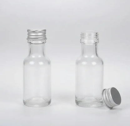 Pack 24 Botellas De Vidrio Ideal Para Aceite O Esencias Transparente