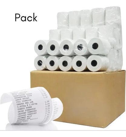 Caja 50 Rollos Papel Térmico 55x40 Rollo Para Boleta Factura Blanco