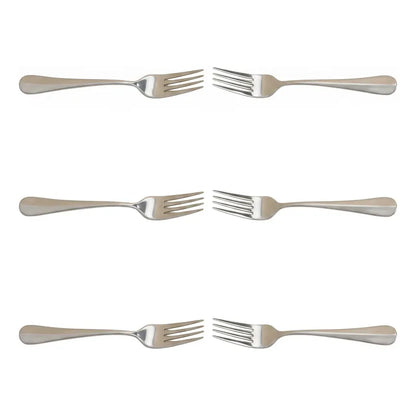 Set 6 Tenedores Postre Plateado