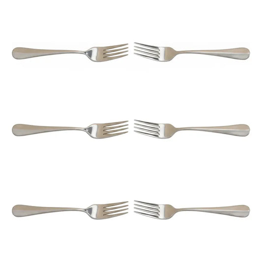 Set 6 Tenedores Postre Plateado