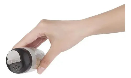 Set De 12 Especieros De Vidrio 90 Ml, Organización Y Estilo Negro