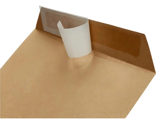 50 Sobres De Papel Kraft A4 Autocierre Rápido 32x23cm Marrón Marrón Claro Liso